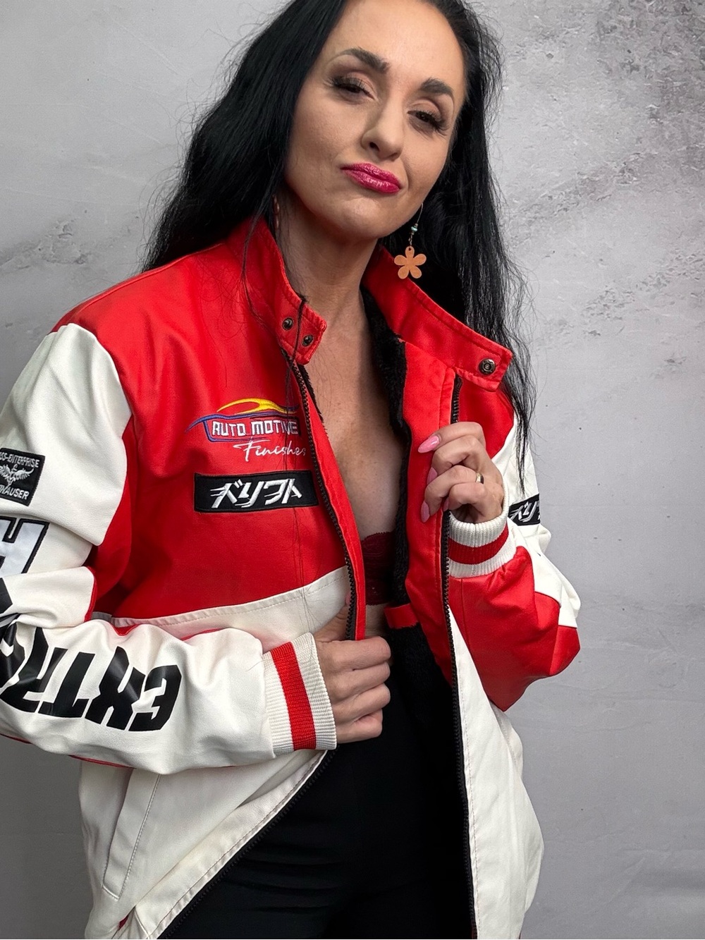 Red Varsity Racing Jacket by Refinery Republic